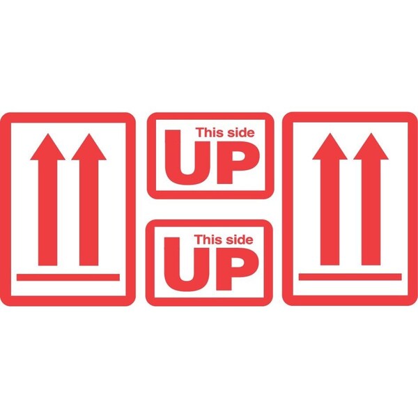 Decker Tape Products Label, DL1890, THIS SIDE UP (4 LABELS PER SHEET), 5" X 9" DL1890 - main